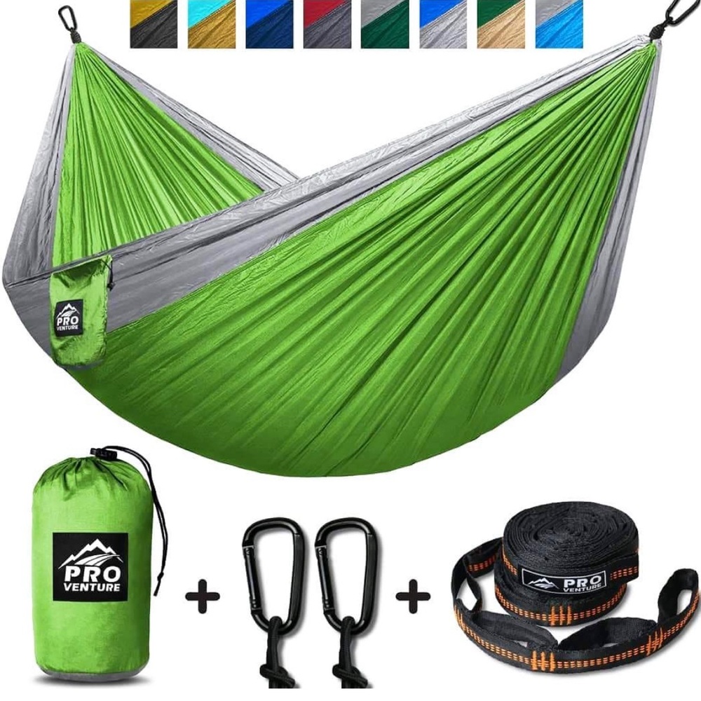 NEW ProVenture Double Camping Hammock Lime Green